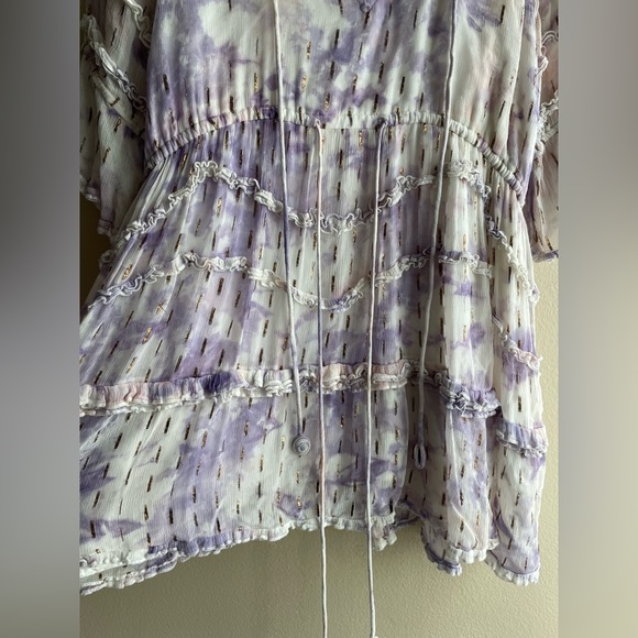 Hemant & Nandita Vivian Women Floral Purple Pink Mini Dress Size Small - Picture 8 of 13